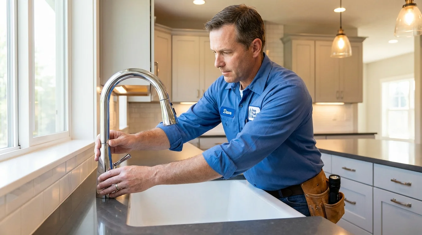 Kitchen faucet installation by Johns Plumbing LLC in Macon
